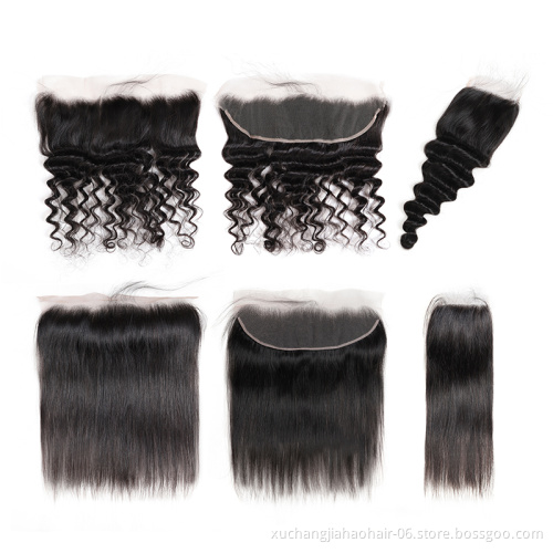 Hair piece free parting lace front closure bundles straight hair bundles with closure virgin hair bundles with lace closure